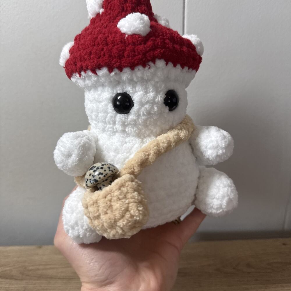 Mushroom Buddy, Crochet plushies, Crochet Animals, Handmade